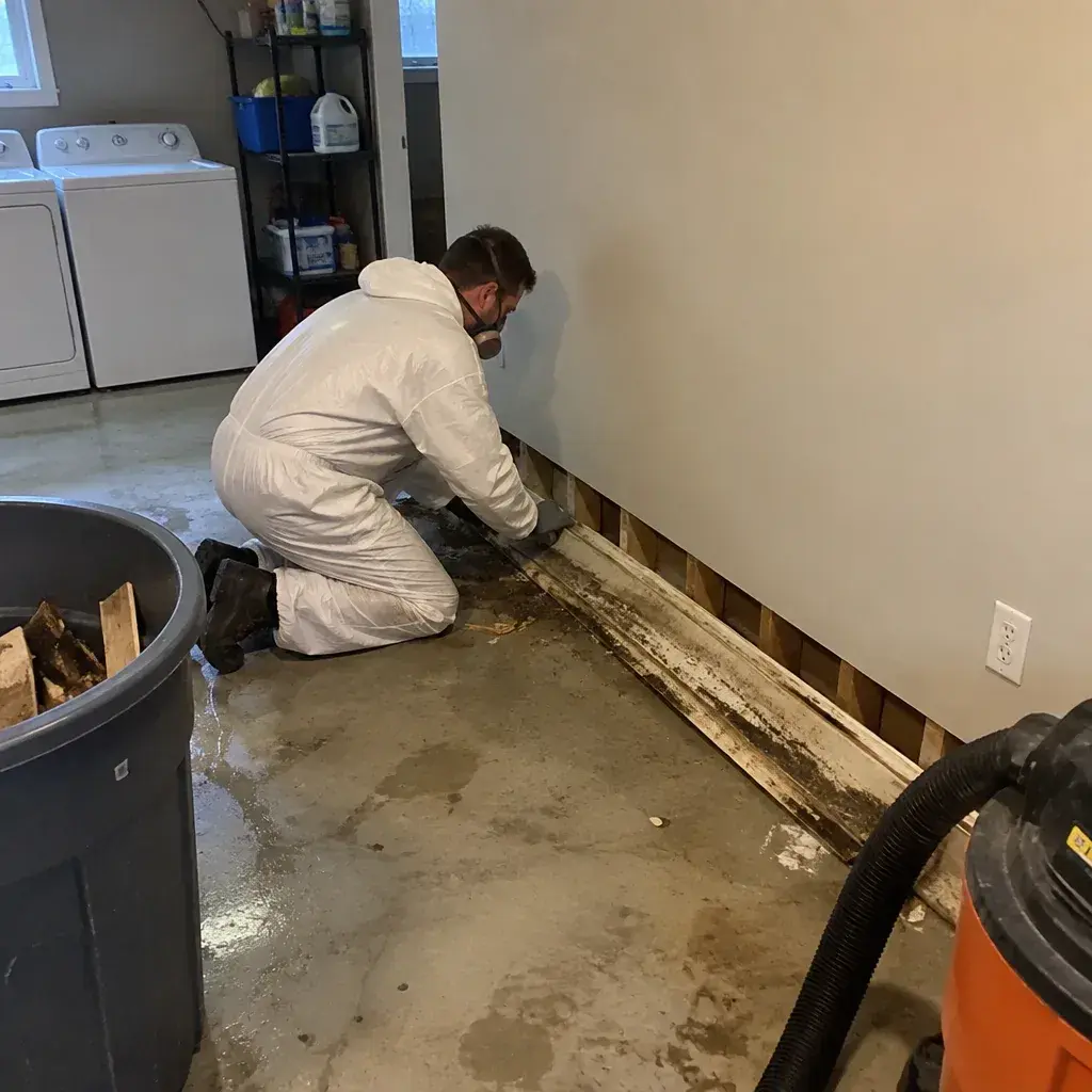 Belongings after a sewer backup in Everett, WA